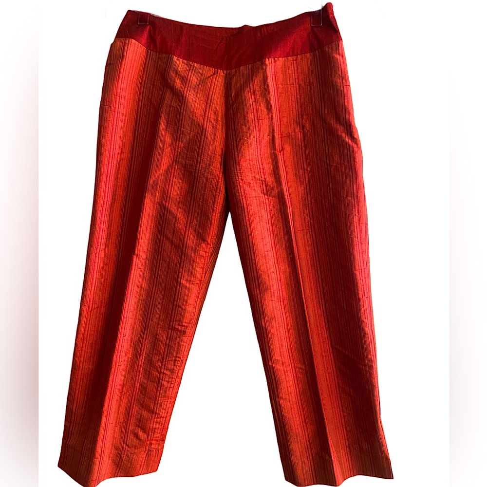 Anthropology Red Cropped Pants